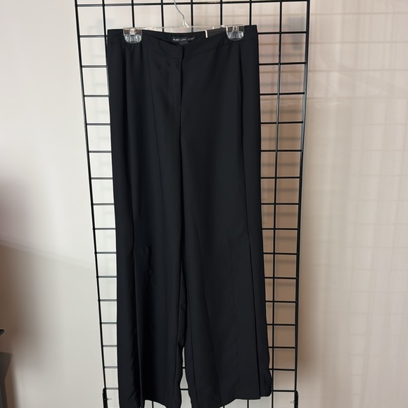CHICO'S Black Label - Black Front-Slit Wide Leg Pants NWT Sz 0 - Picture 5 of 7